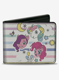 Billetera My Little Pony con tres ponis y logo