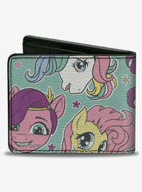 Billetera My Little Pony con rostros y marcas de belleza