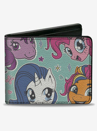 Billetera My Little Pony con rostros y marcas de belleza