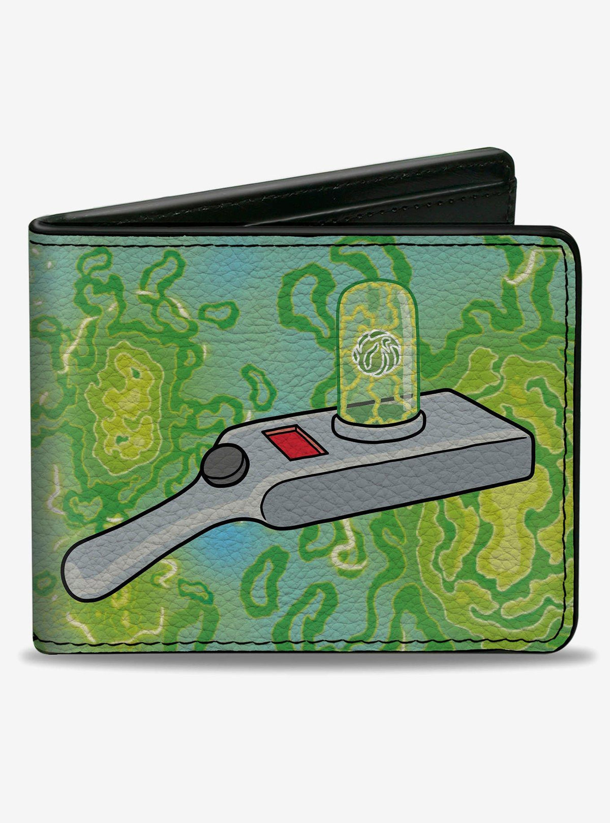 Billetera Rick and Morty con pistola y portales