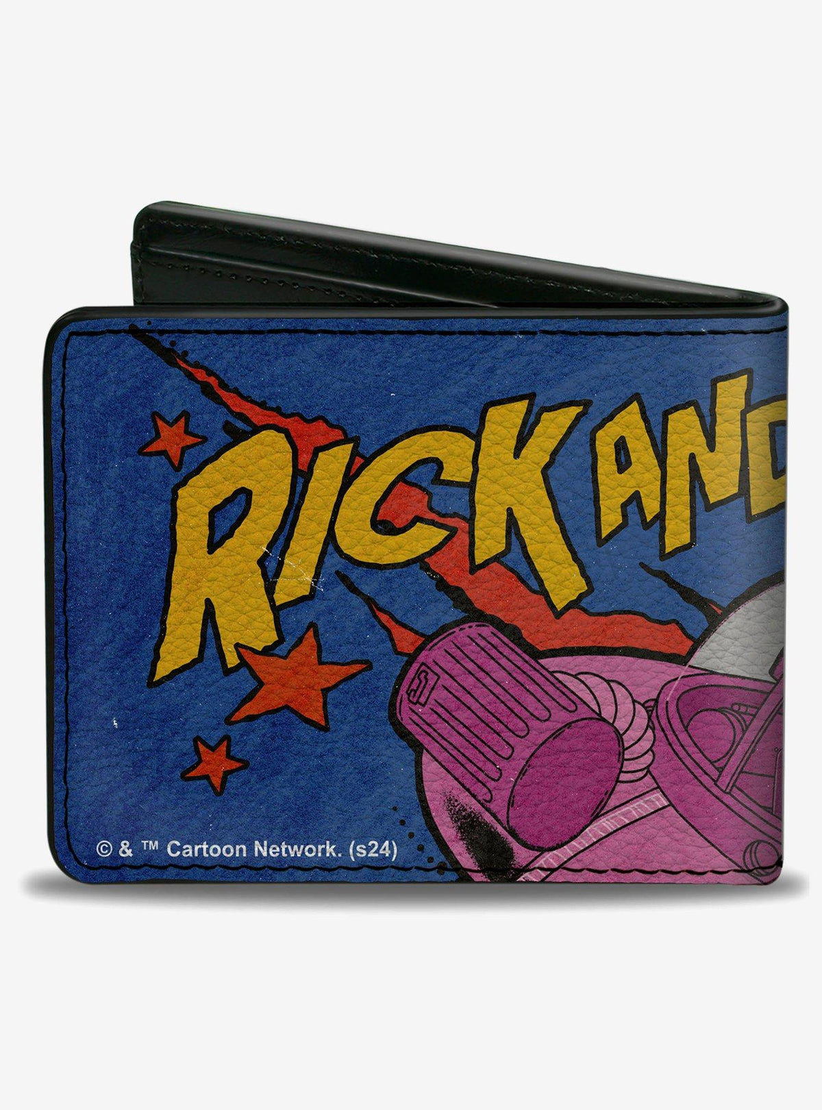 Billetera Rick and Morty con diseño de nave espacial