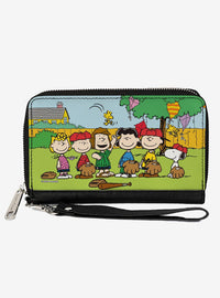 Billetera Peanuts Gang de béisbol con cierre