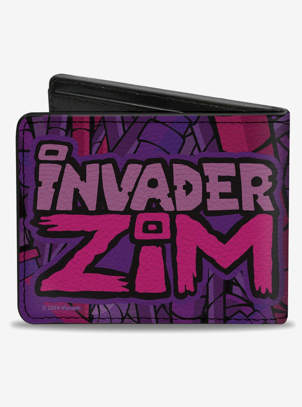 Billetera morada Invader Zim y GIR con diseño Voot Cruiser