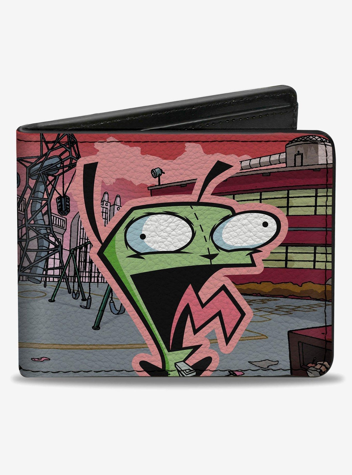 Billetera Invader Zim y GIR en escena de azotea
