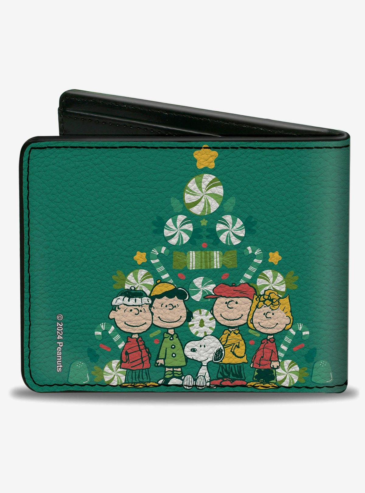 Billetera plegable Peanuts con árbol de Navidad
