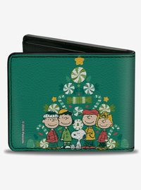 Billetera plegable Peanuts con árbol de Navidad