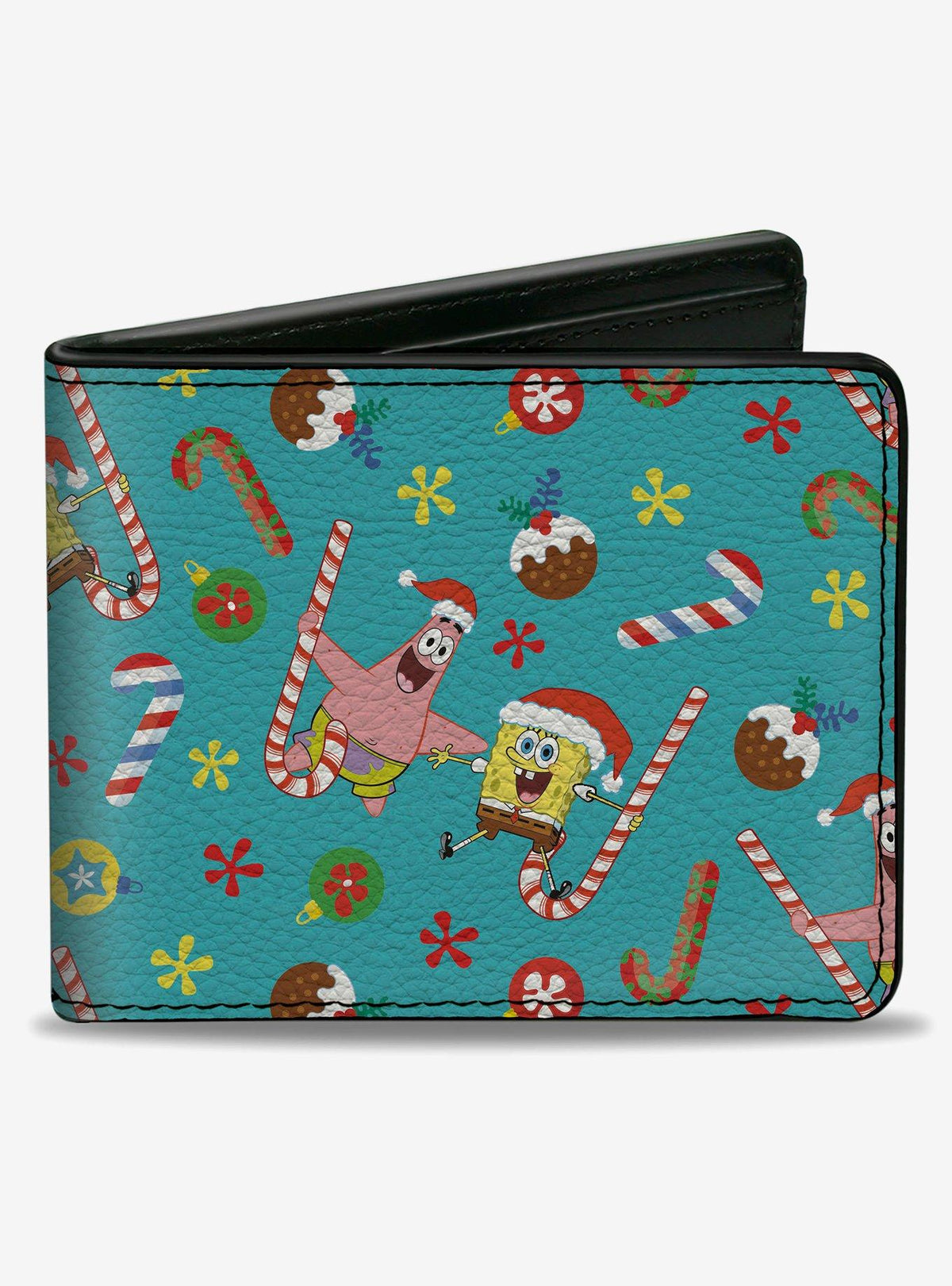 Billetera plegable de Bob Esponja y Patricio, collage festivo