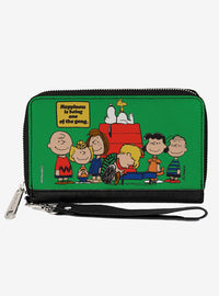 Billetera Peanuts 75 aniversario con cierre alrededor