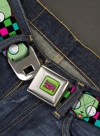 Cinturón neón de GIR de Invader Zim con hebilla de seguridad