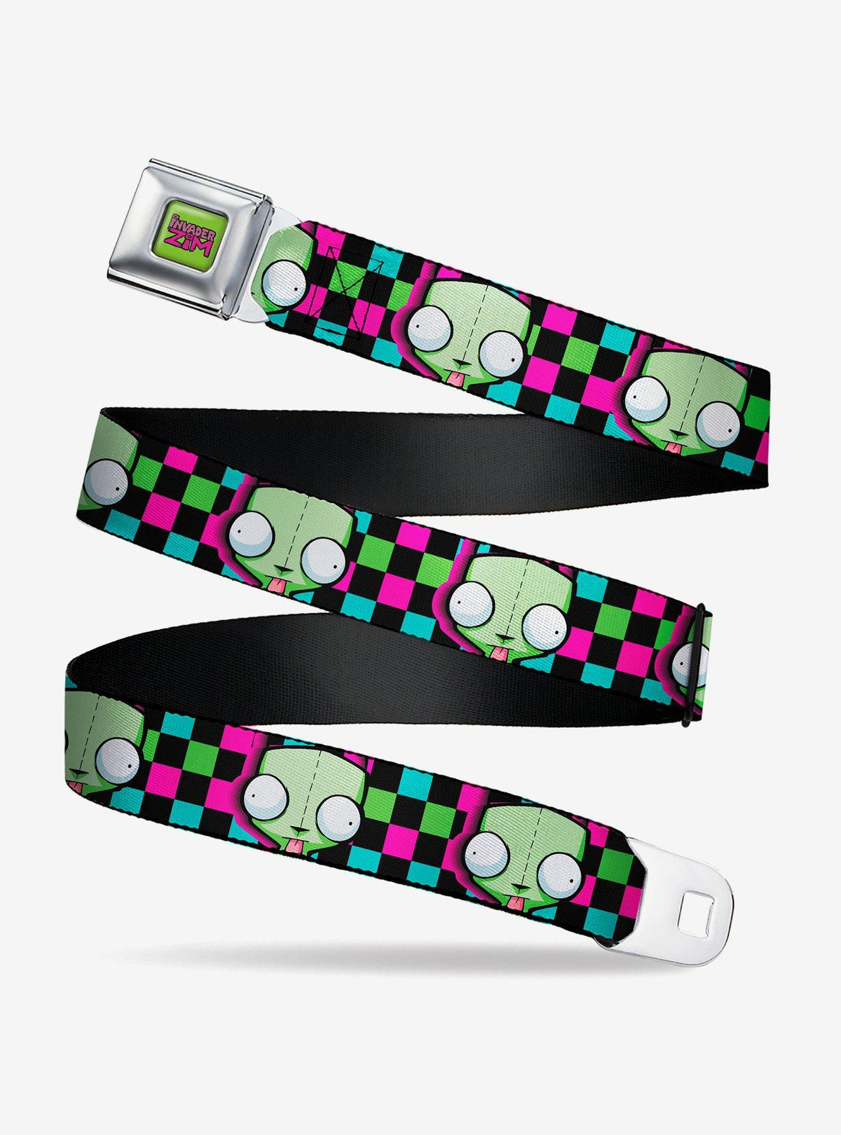 Cinturón neón de GIR de Invader Zim con hebilla de seguridad