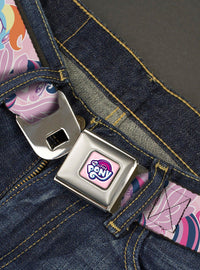 Cinturón rosa My Little Pony con hebilla tipo cinturón de seguridad