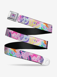 Cinturón rosa My Little Pony con hebilla tipo cinturón de seguridad