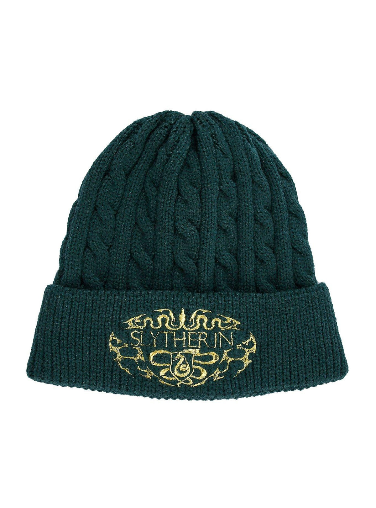 Gorro tejido trenzado Slytherin de Harry Potter