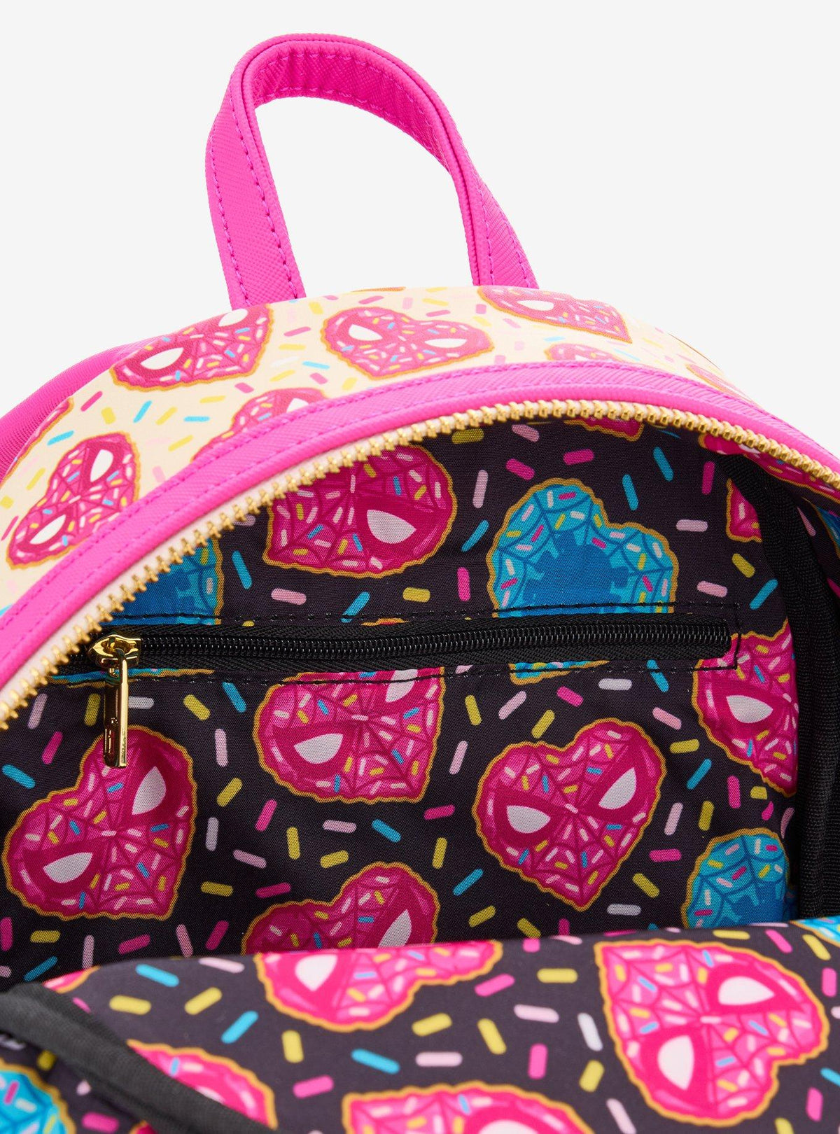 Mini mochila Spider-Man con donas con mostacillas