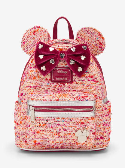 Mochila mini rosada de bouclé con orejas de Minnie Mouse