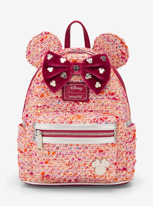 Mochila mini rosada de bouclé con orejas de Minnie Mouse