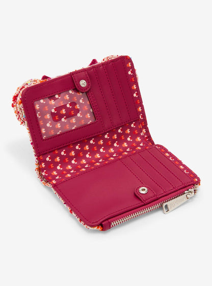 Billetera rosa bouclé con orejas de Minnie Mouse