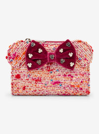 Billetera rosa bouclé con orejas de Minnie Mouse