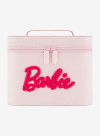 Cosmetiquero Barbie con espejo y exterior rosado con glitter