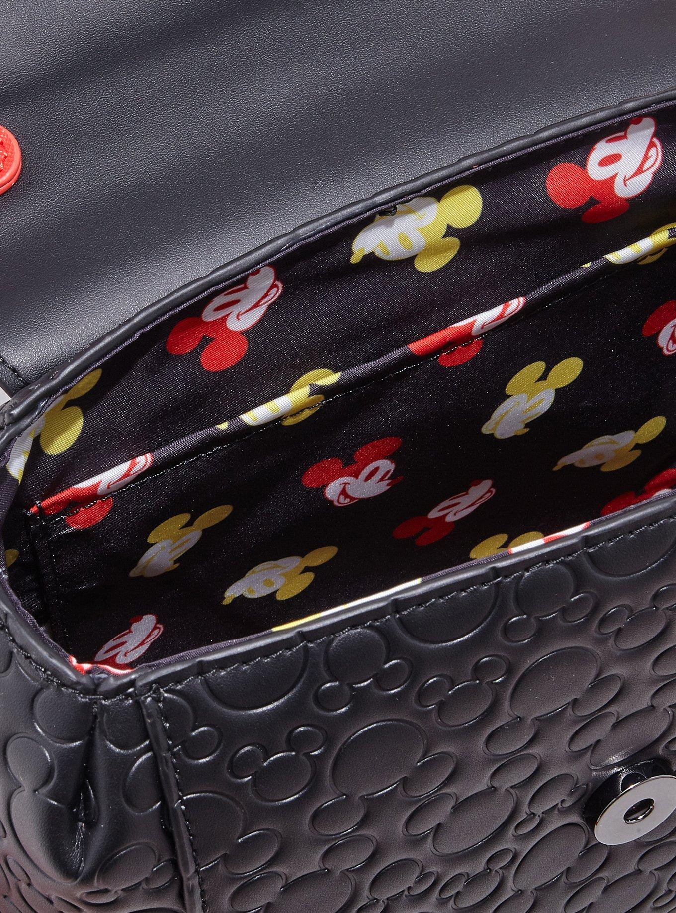 Cartera cruzada Disney Mickey Mouse con siluetas grabadas