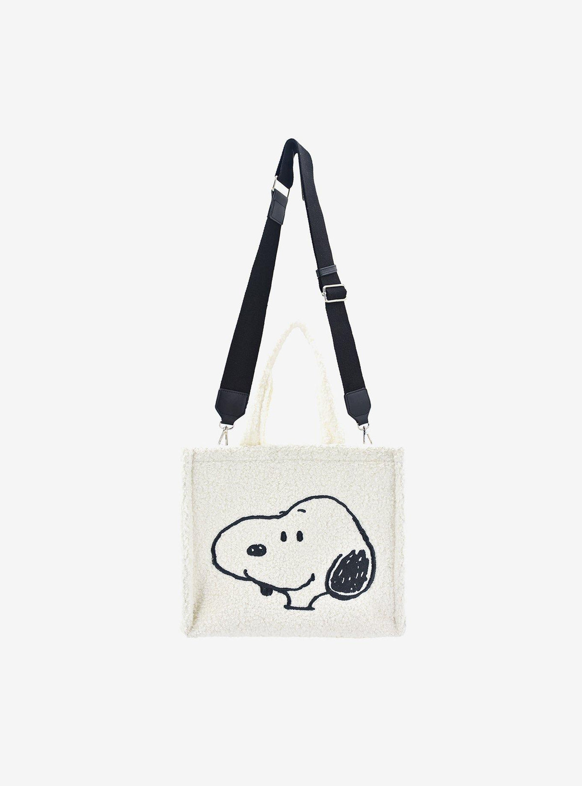 Bolso tote mini de sherpa Snoopy y Woodstock