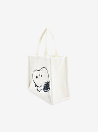 Bolso tote mini de sherpa Snoopy y Woodstock