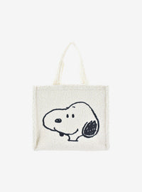 Bolso tote mini de sherpa Snoopy y Woodstock