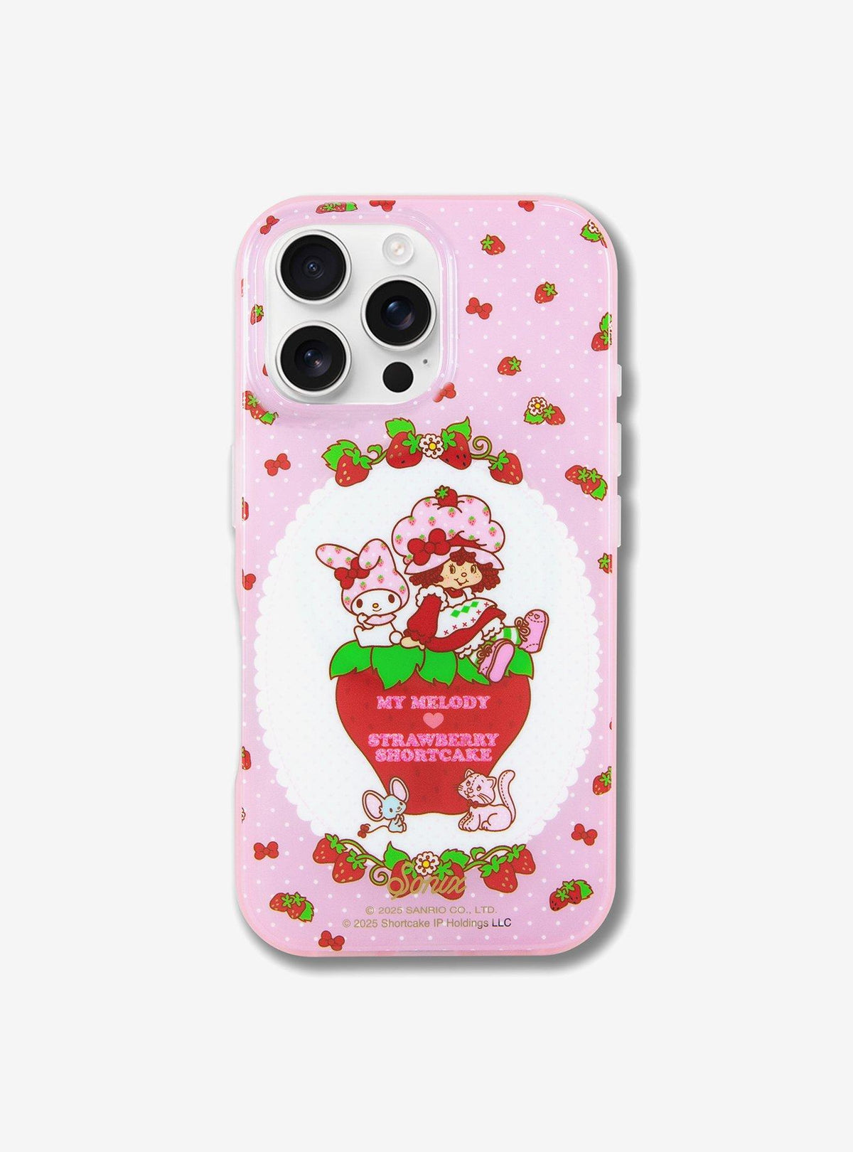 Funda para iPhone 16 Pro My Melody x Strawberry Shortcake
