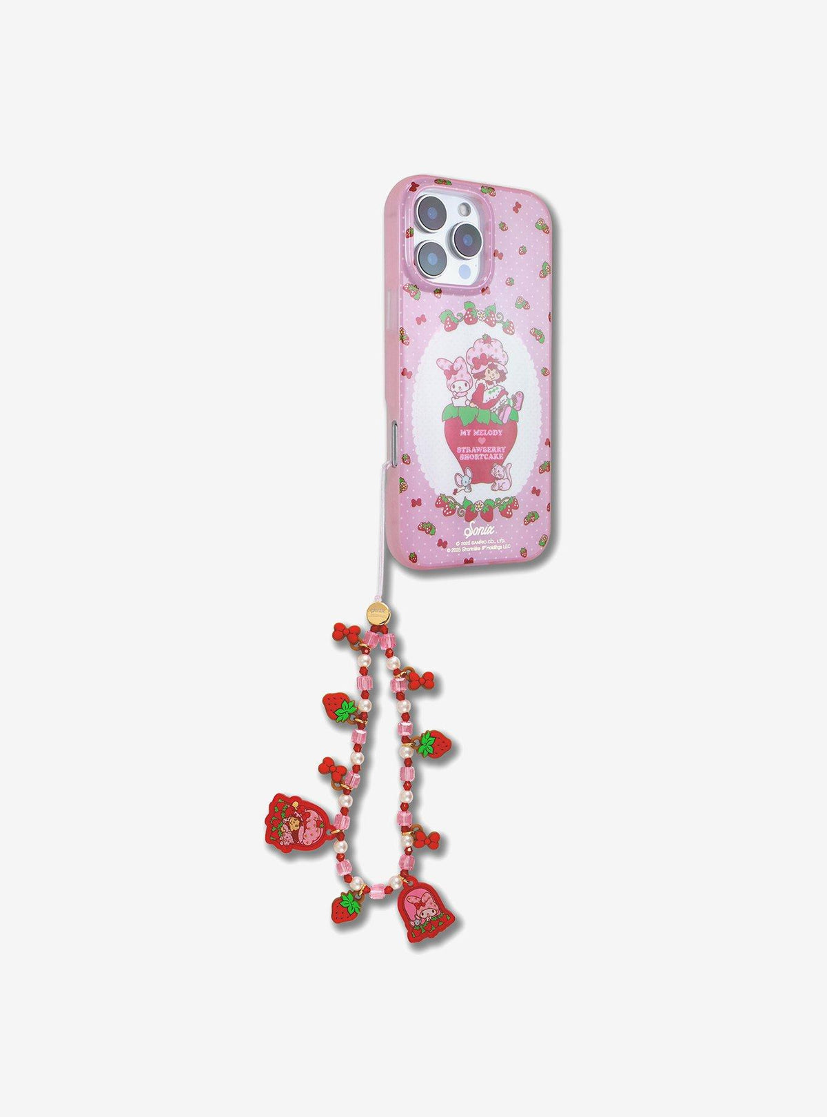Colgante Sonix para celular de My Melody y Strawberry Shortcake