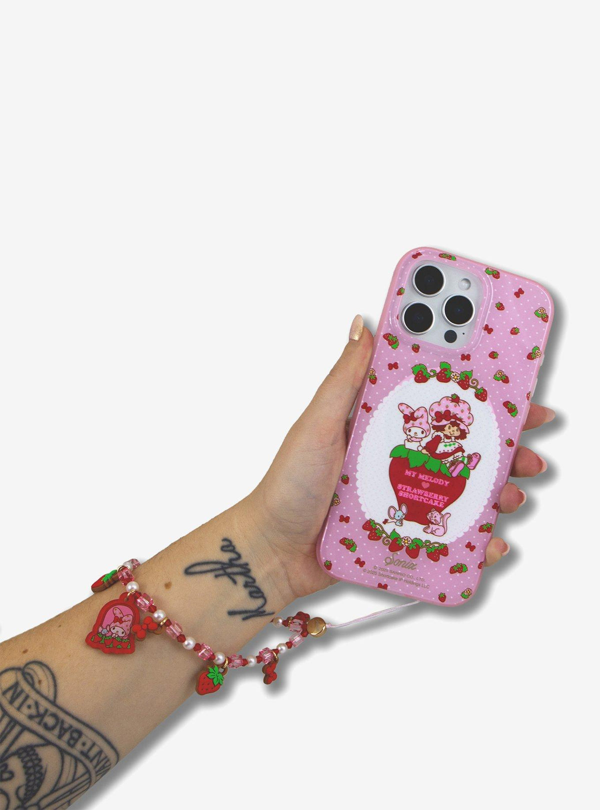 Colgante Sonix para celular de My Melody y Strawberry Shortcake