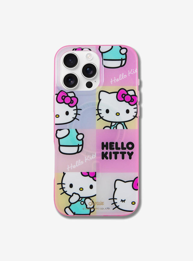 Funda Hello Kitty Grid MagSafe para iPhone 16 Pro Max