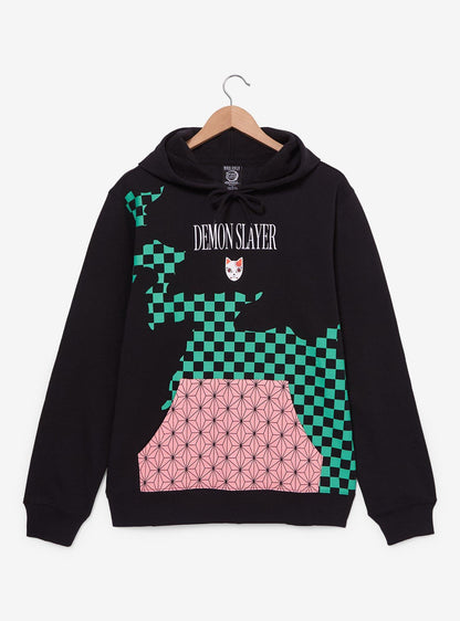 Polerón Demon Slayer: Kimetsu no Yaiba con estampado en contraste