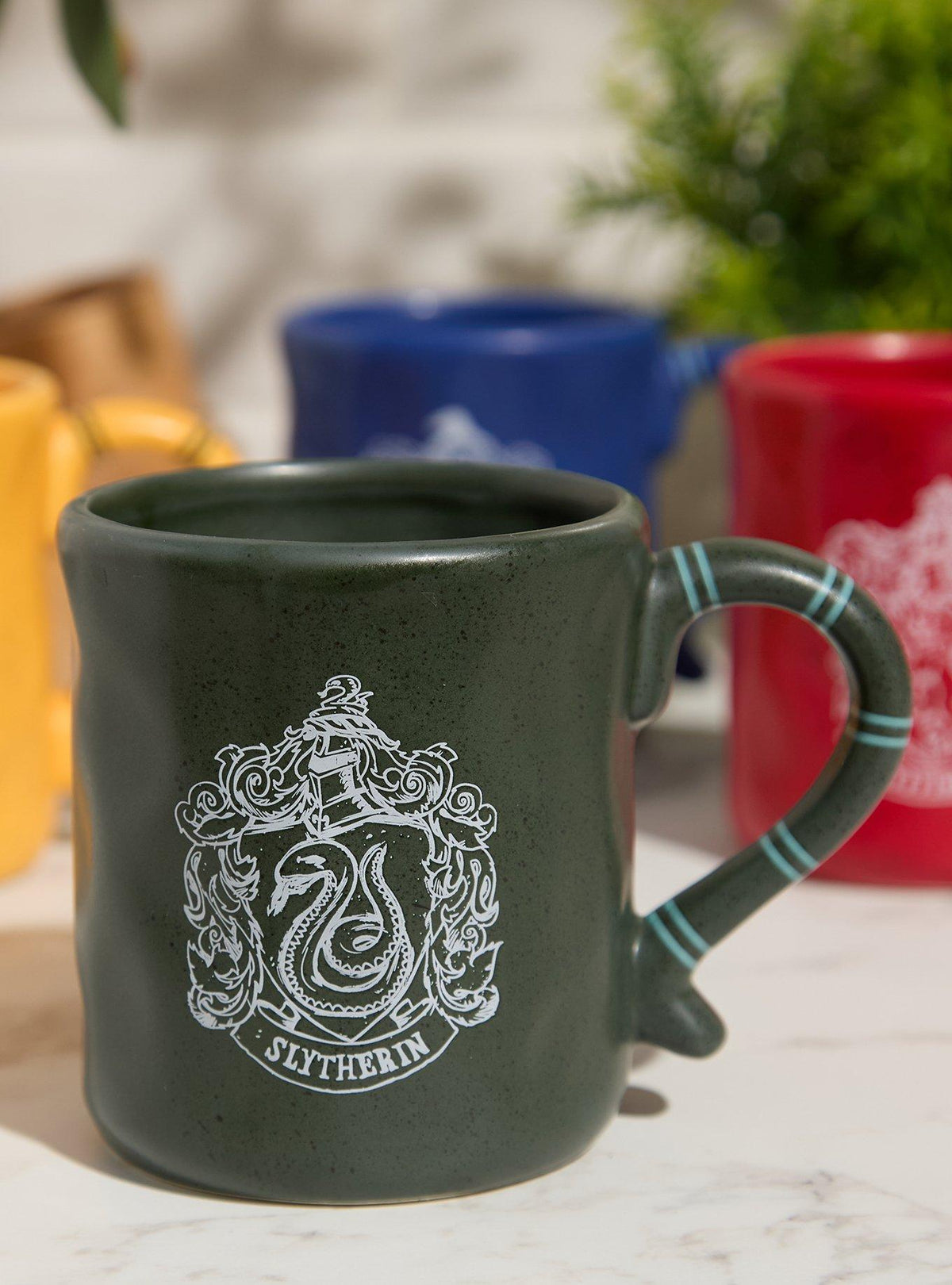 Taza de Harry Potter con diseño de bufanda Slytherin