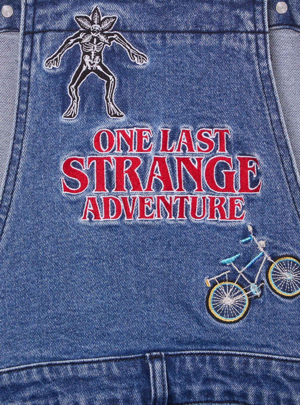 Jardinera de mezclilla Stranger Things para mujer