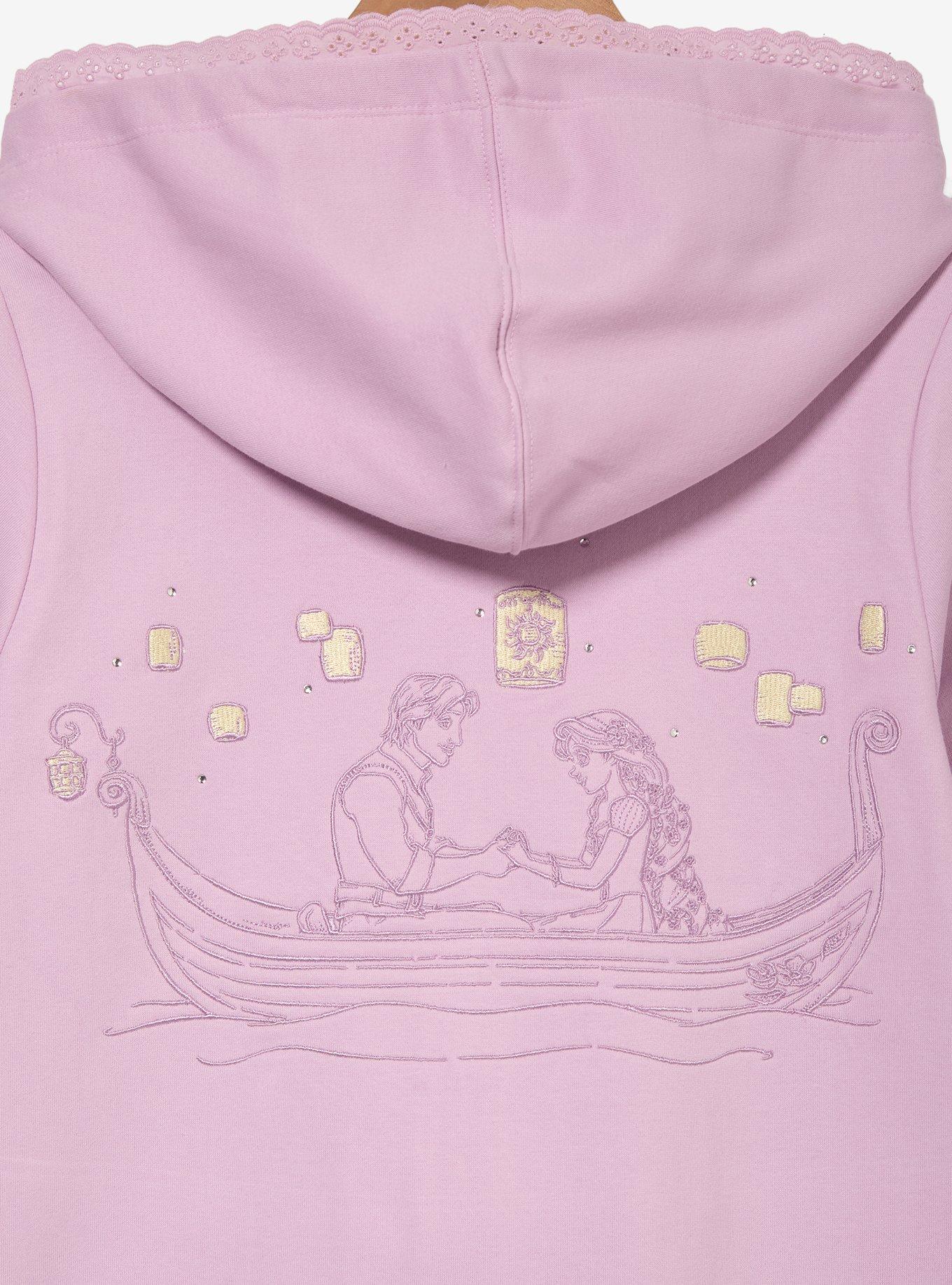 Polerón con cierre y pedrería Tangled para mujer