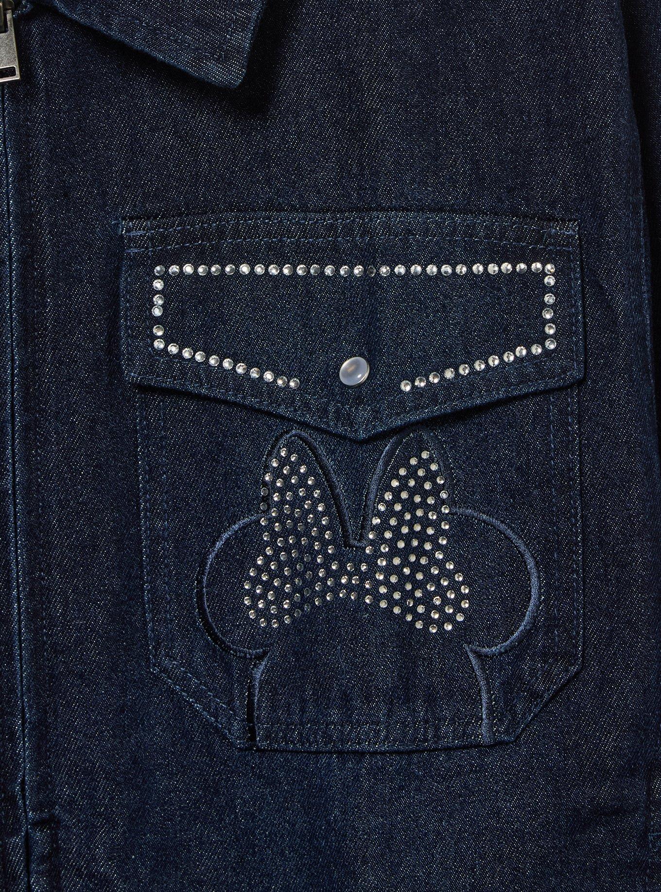 Chaqueta de mezclilla con strass de Minnie Mouse