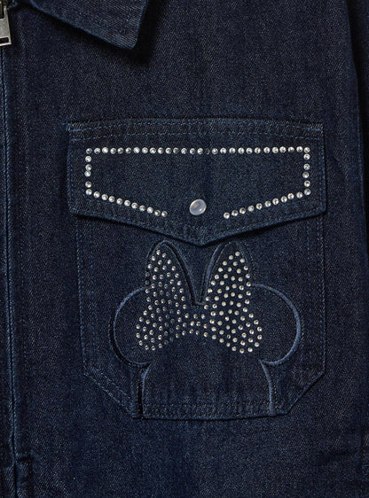 Chaqueta de mezclilla con strass de Minnie Mouse