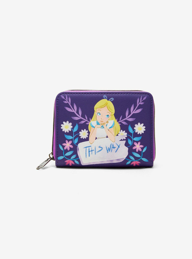 Billetera mini con cierre Alice in Wonderland