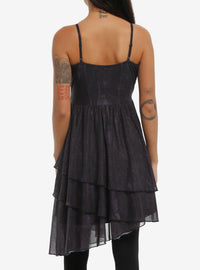 Vestido midi asimétrico de arañas Cosmic Aura