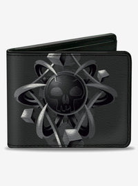 Billetera Magic: The Gathering con calavera negra