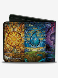 Billetera Magic: The Gathering con símbolos de maná