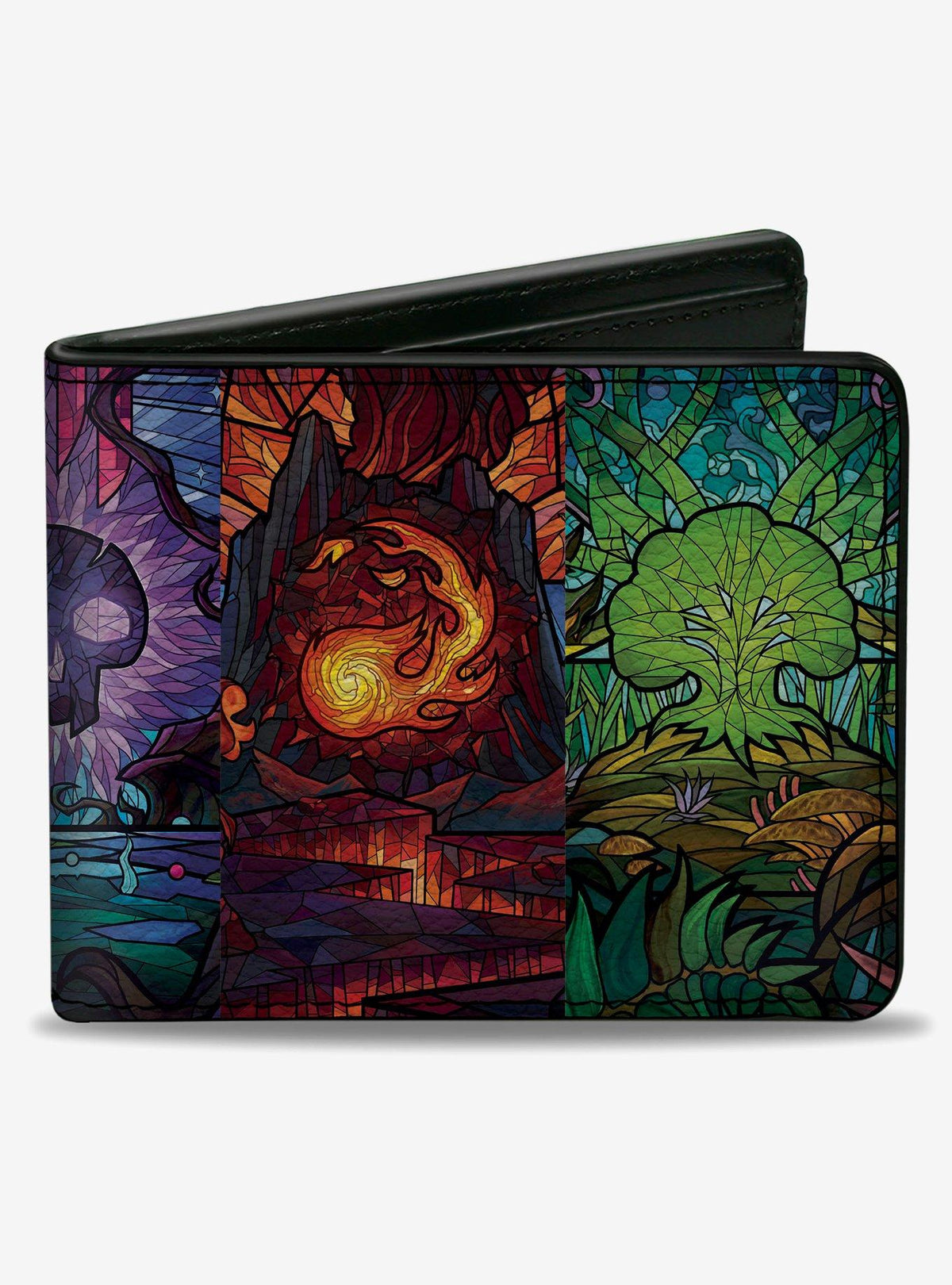 Billetera Magic: The Gathering con símbolos de maná