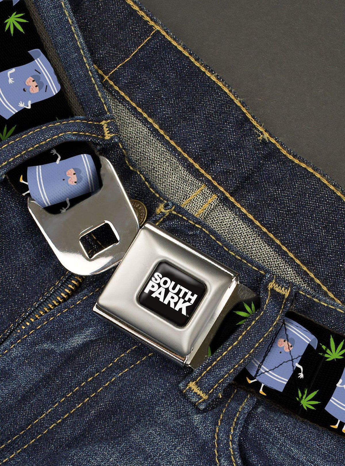 Cinturón South Park Towelie con hojas de cannabis