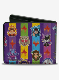 Billetera Magic: The Gathering Chibi Planeswalkers a rayas