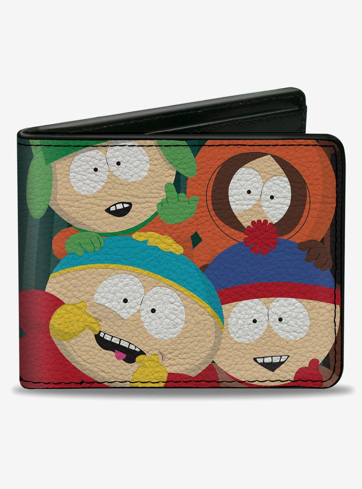 Billetera plegable South Park con diseño a rayas