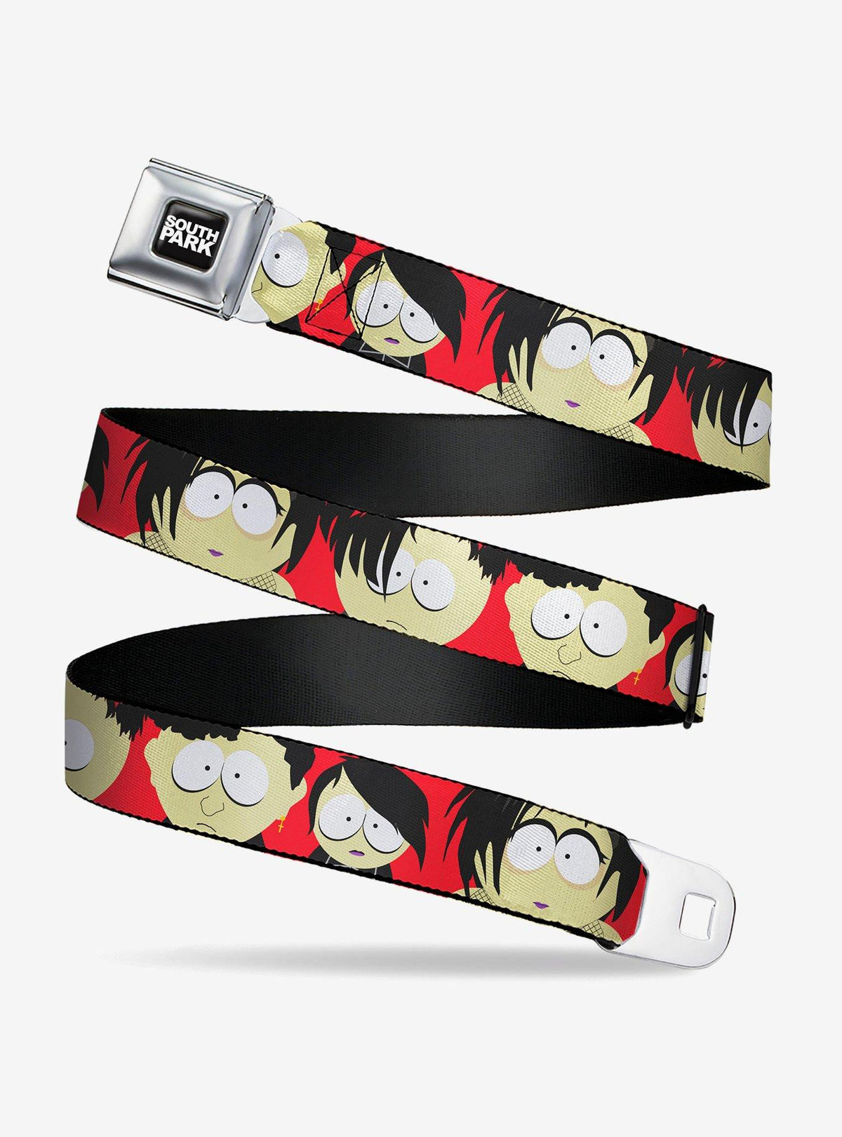 Cinturón South Park Goth Kids con hebilla tipo cinturón de seguridad