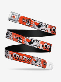 Cinturón Taz Looney Tunes con hebilla estilo cinturón de seguridad
