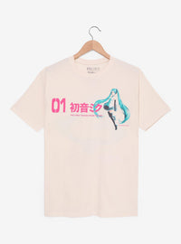 Polera Vocaloid Hatsune Miku con diseño frontal y trasero