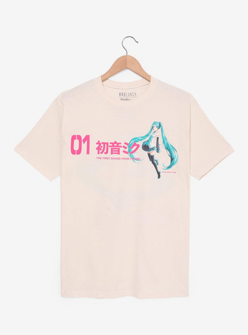 Polera Vocaloid Hatsune Miku con diseño frontal y trasero