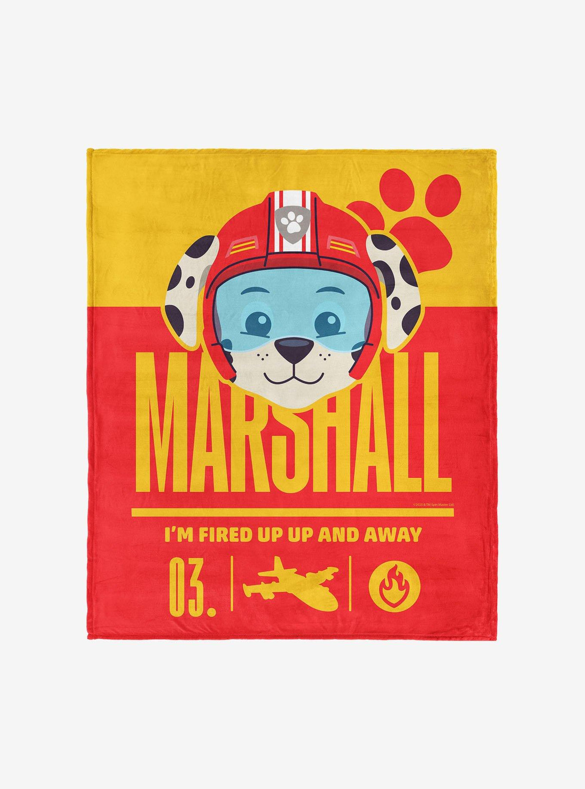 Manta Paw Patrol Marshall Fired Up 101,6 x 127 cm